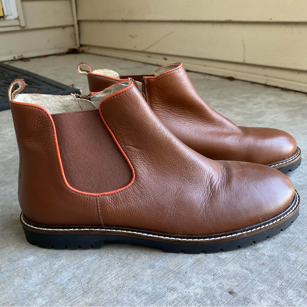 Mini Boden Pull On Chelsea Boots Brown Kids Girls 38